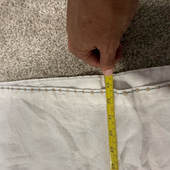 Johnny Was White Blouse with Blue and Orange Embroidery - Picture 10 of 11